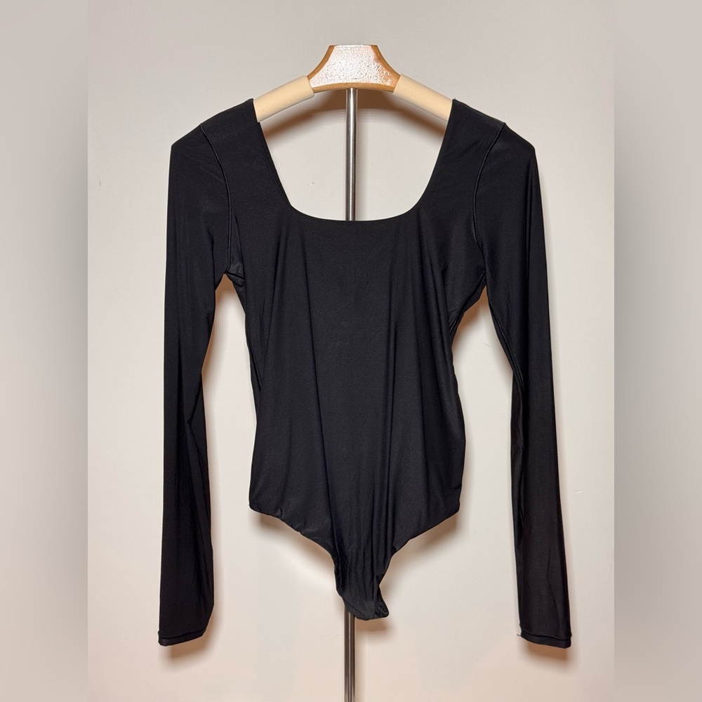 Aerie Black Long Sleeve Bodysuit